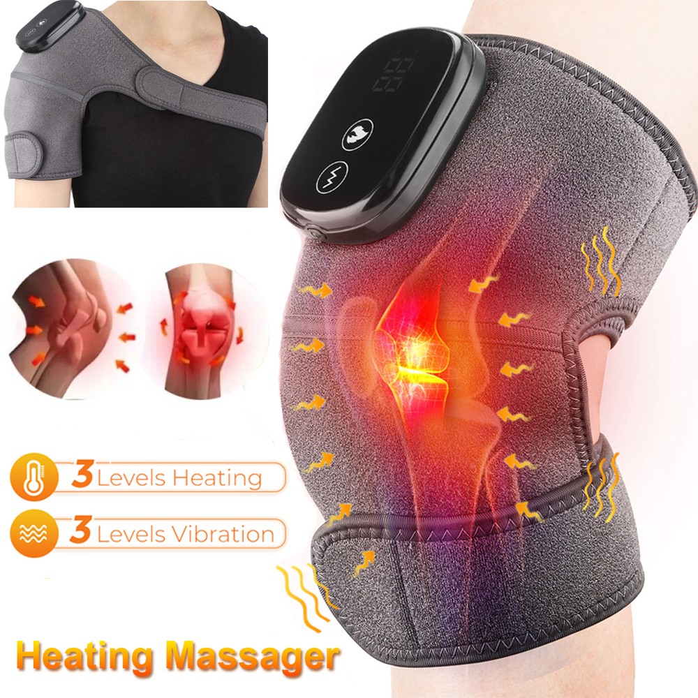 3in1 Cordless Heated Vibration Massager Knee, Shoulder, Elbow Joint Pain Relief
