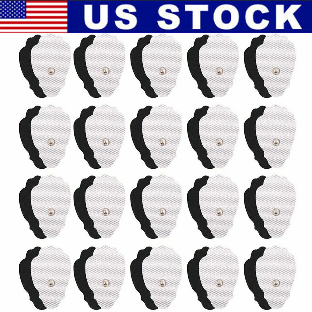 24/48Pcs Large Snap On Replacement Pads For Electrode T.E.N.S Unit/Care Massager