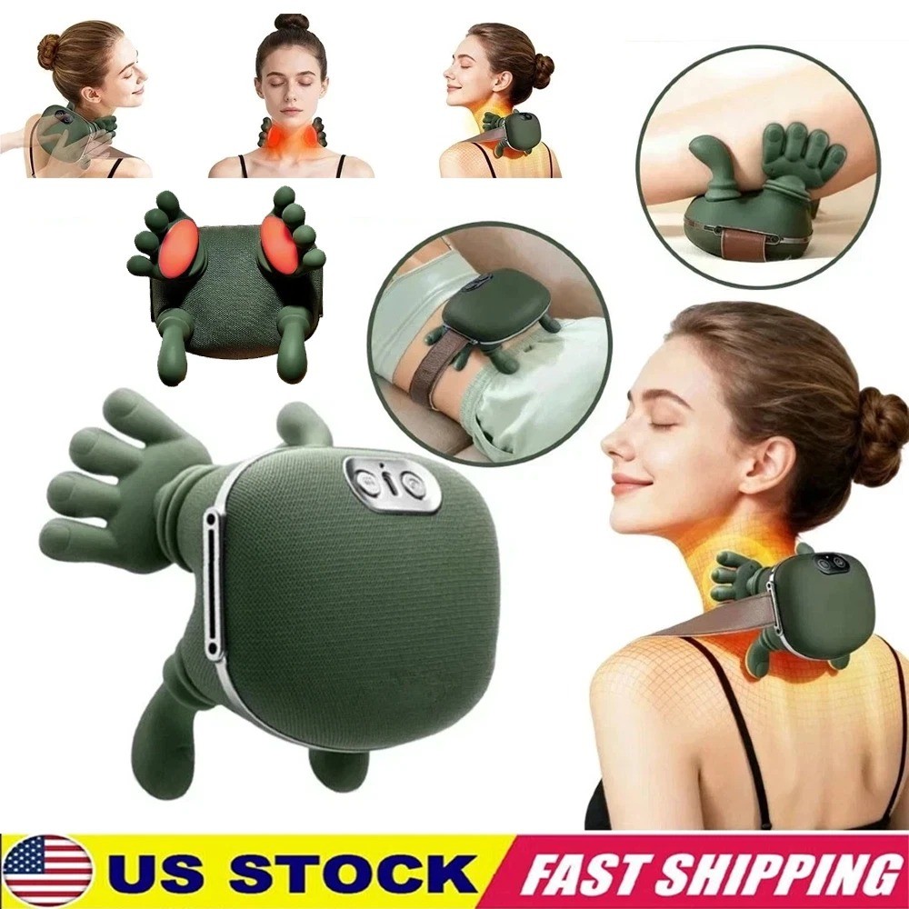 Electric Neck & Shoulder Massager with Heat Shiatsu 4D Kneading Pain Relief NEW