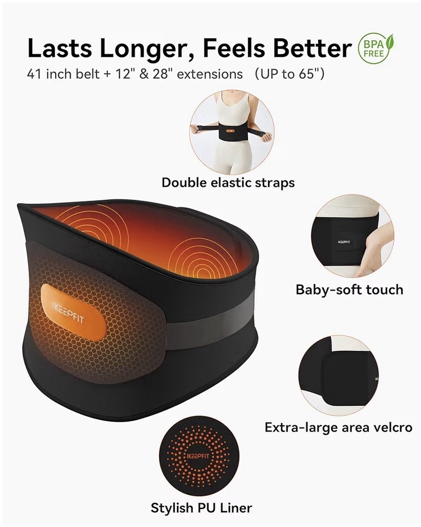 I Keepfit Heated Waist Massager – Warm Back & Abdomen Concurrently