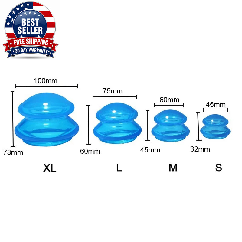 New Vacuum Silicone Jars Massage Cups Silicone Cups Massage Body Cupping Celluli