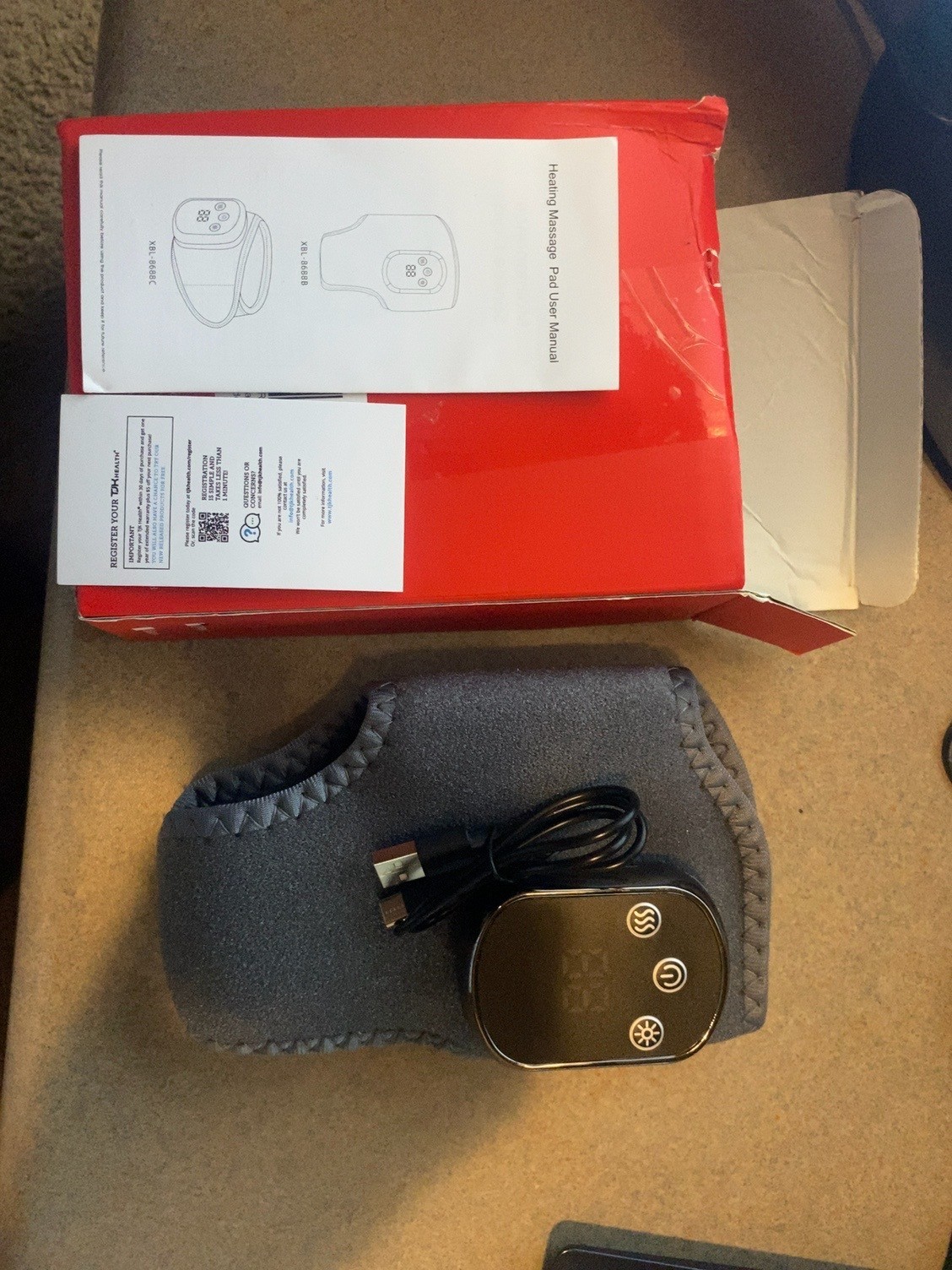 Heated Ankle Massager Wrap USB Rechargeable Heat Therapy Compression Brace
