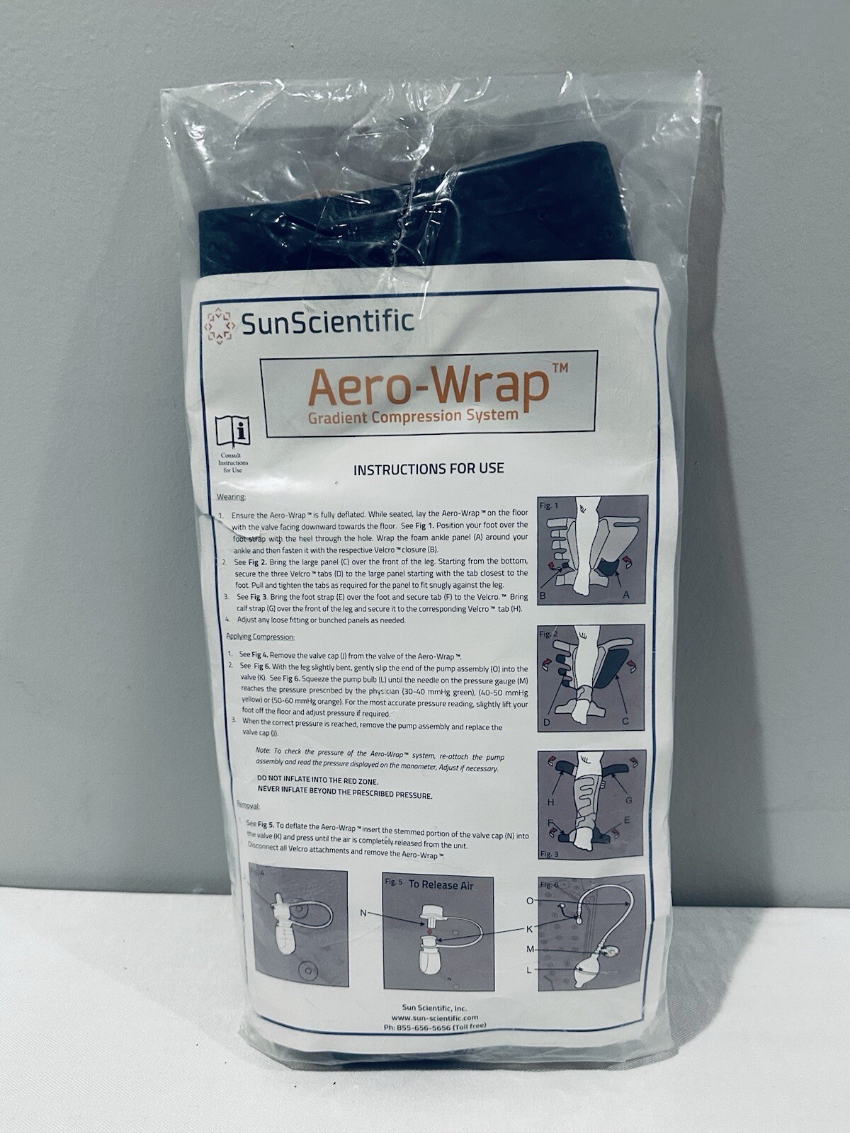 Sun Scientific Aero-Wrap Gradient Compression System Size XL #AW-RLBX *No Pump