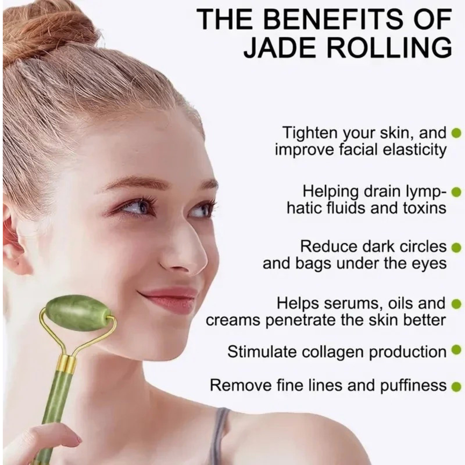 Jade Roller Gua Sha Set Face Massager Tool Anti Aging Skin Care Women Gift Kit