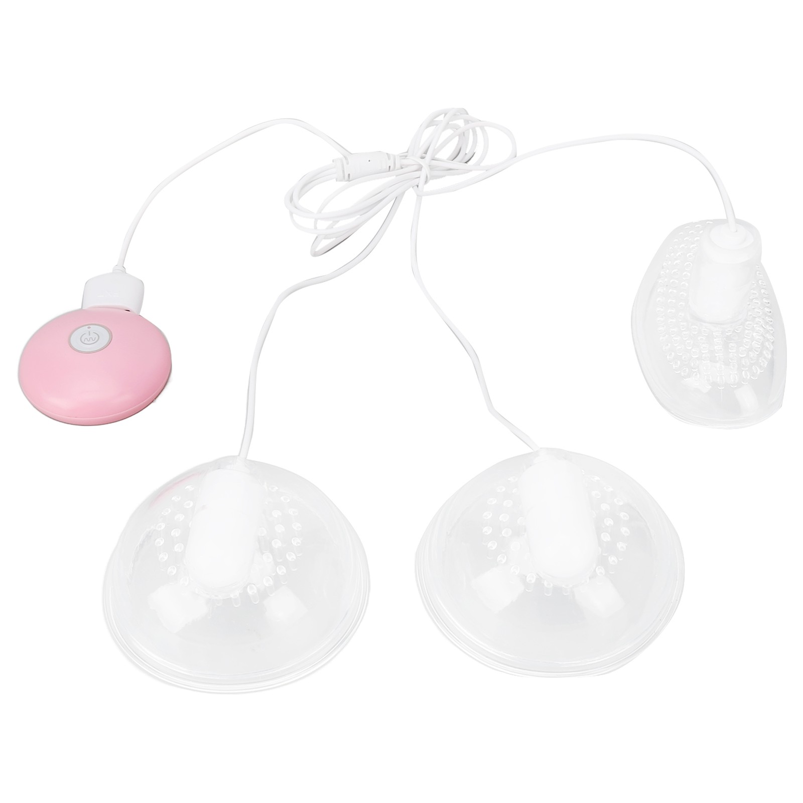 Breast Massage Machine 10 Modes 3 Heads Waterproof Soft Silicone Breast Massager