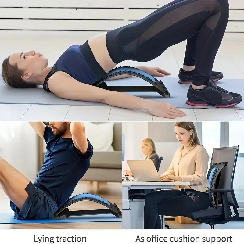 Multi-Level Back Stretcher | Lumbar Support Device | Spine Relief & Posture Aid