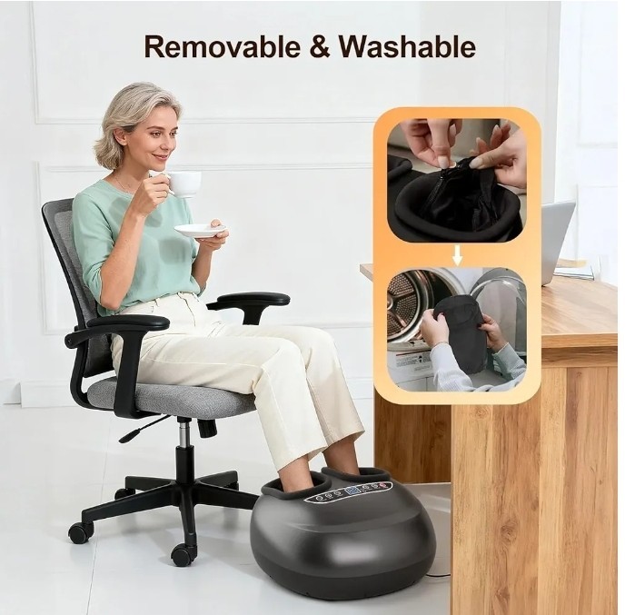 Heated Shiatsu Foot Massager Deep Kneading Pain Relief Machine Gift for Men Wome