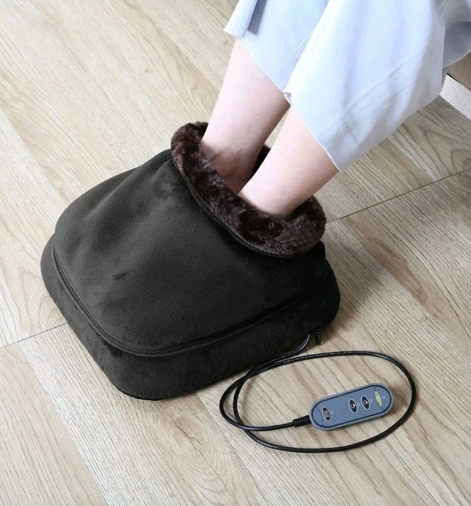 Snailax Shiatsu Foot Massager & Back Kneading Feet Warmer, Feet Massager Heated
