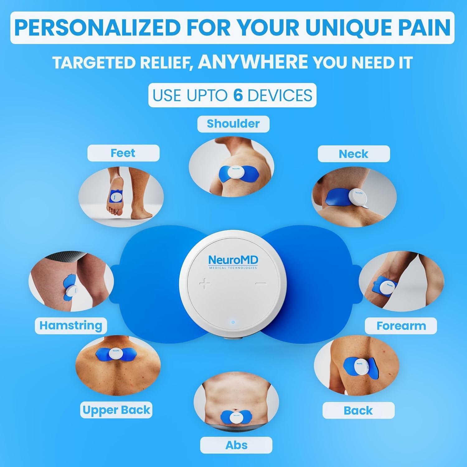 NeuroMD TENS Unit Wireless 2.0 for Back Pain Muscle Strengthening