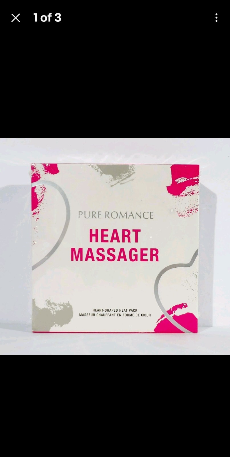 Pure Romance HEART MASSAGER Heart Shaped Heat Pack Reusable SEALED