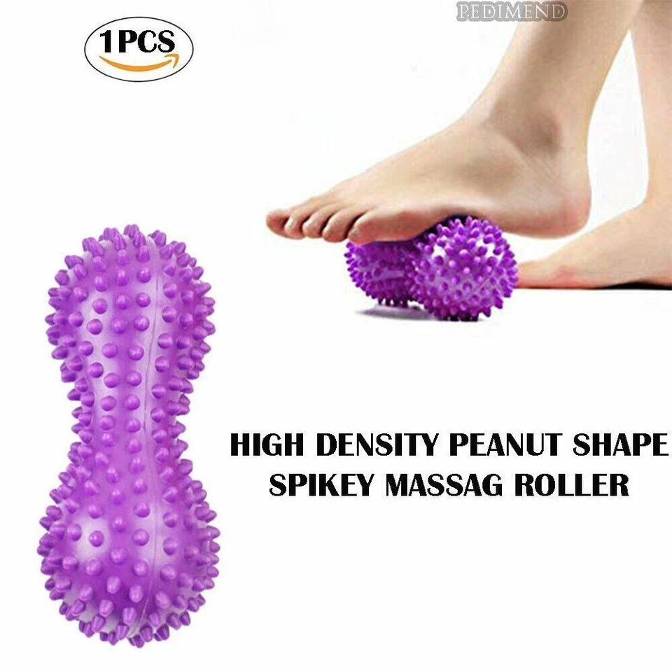 Peanut Yoga Massage Ball Spiky Therapy Roller Reflexology Trigger Point Tool