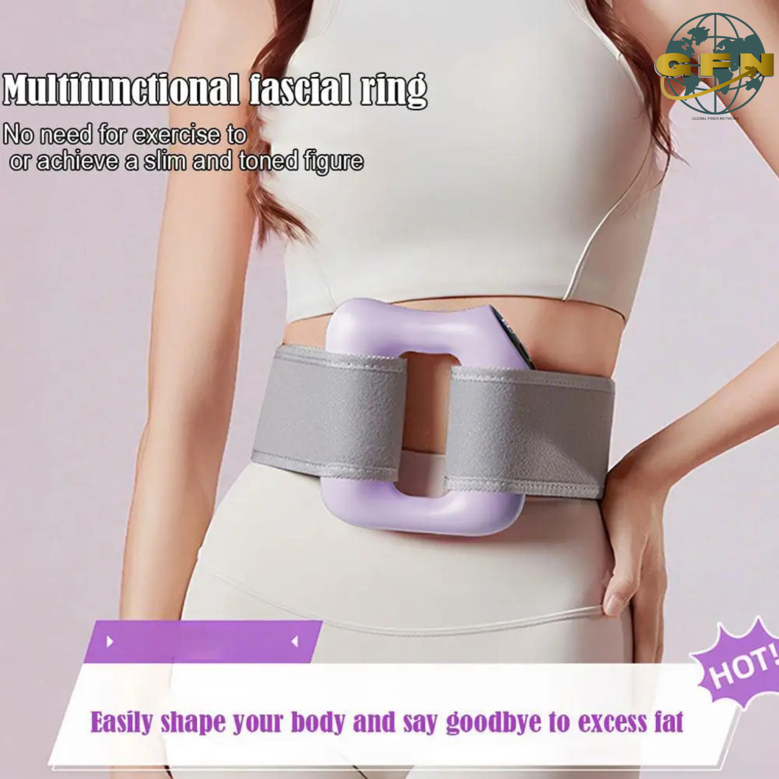 Heated Fascia Massager Ring Deep Tissue Muscle Massage USB Rechargeable Portable