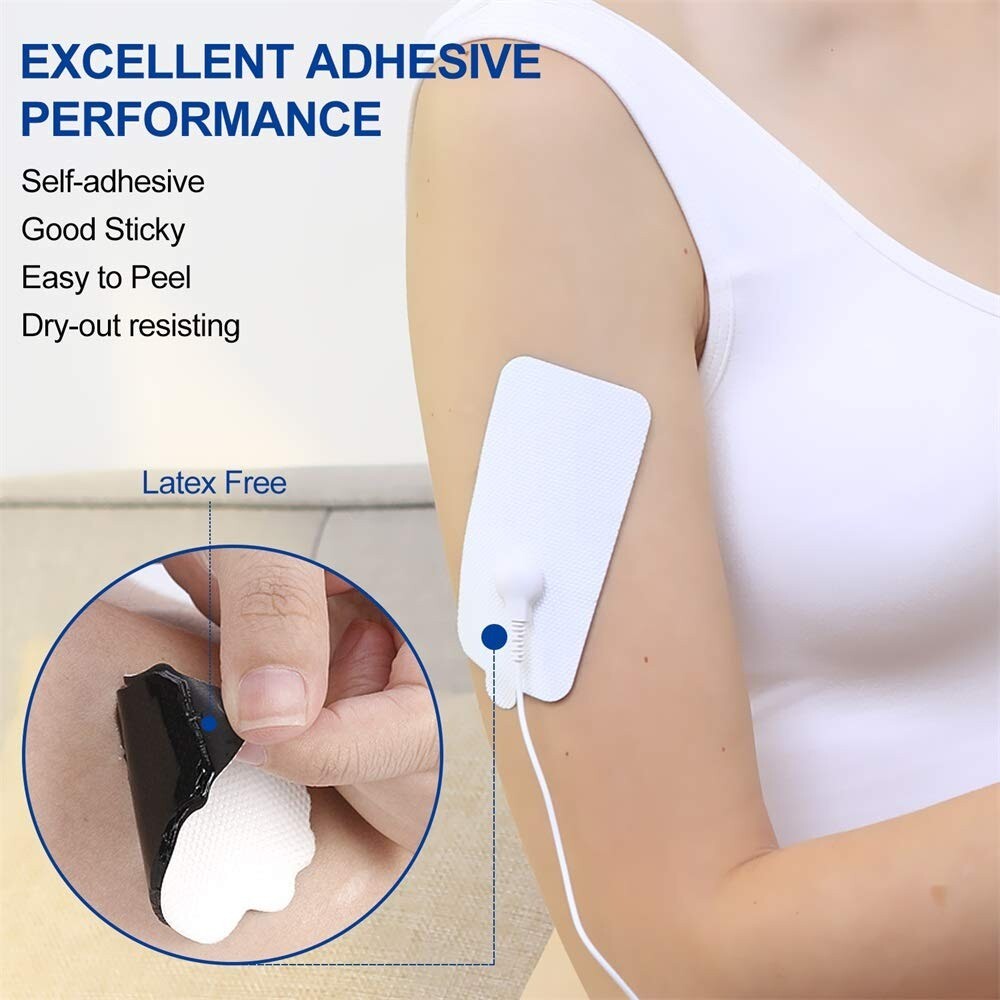20 Replacement Pads for Massagers Tens Units electrode Pads White Cloth