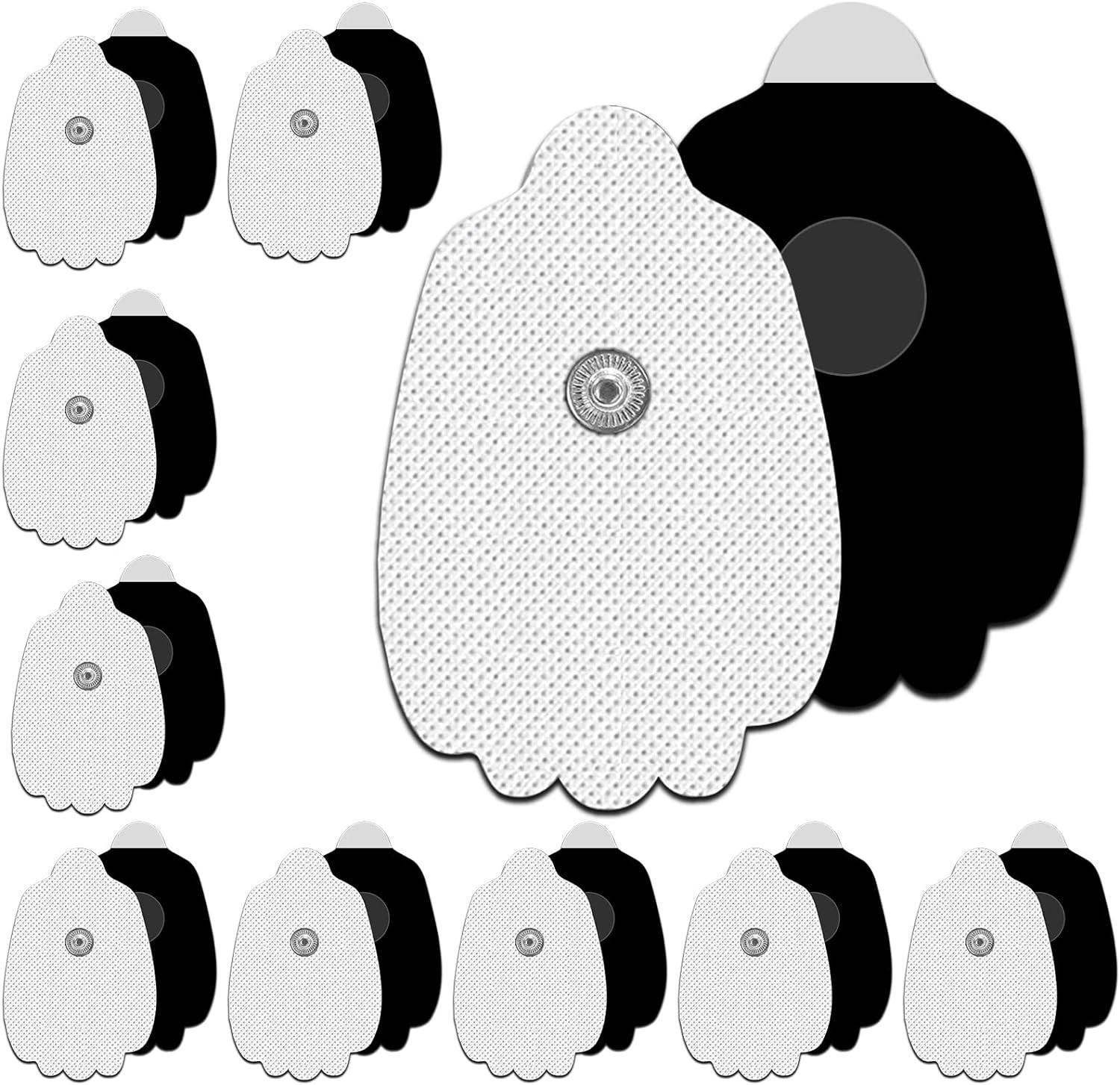 TENS Unit Replacement Pads 20 Pcs, Upgraded Stronger Self-Adhesive Snap Electrod