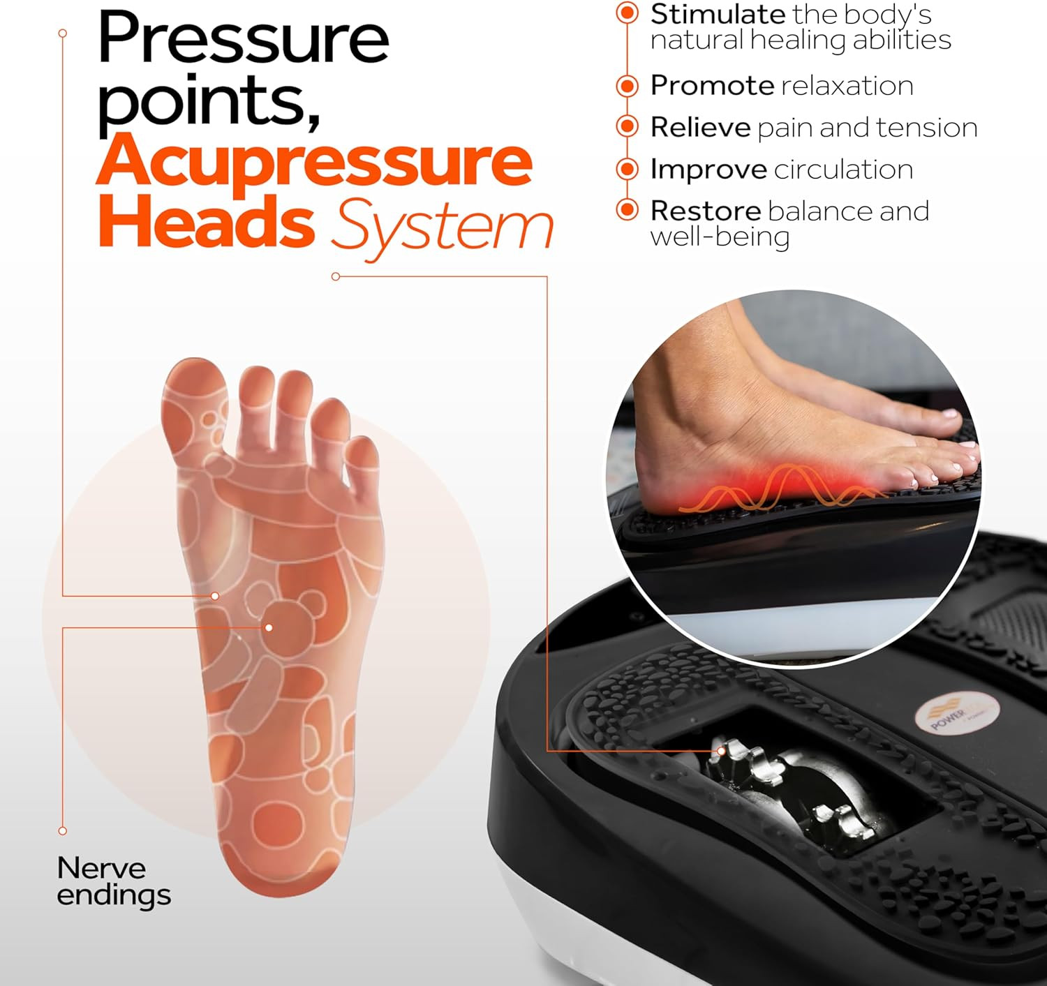 Power Legs Electric Foot Massager Machine with Remote Control, Adjustable Speed,