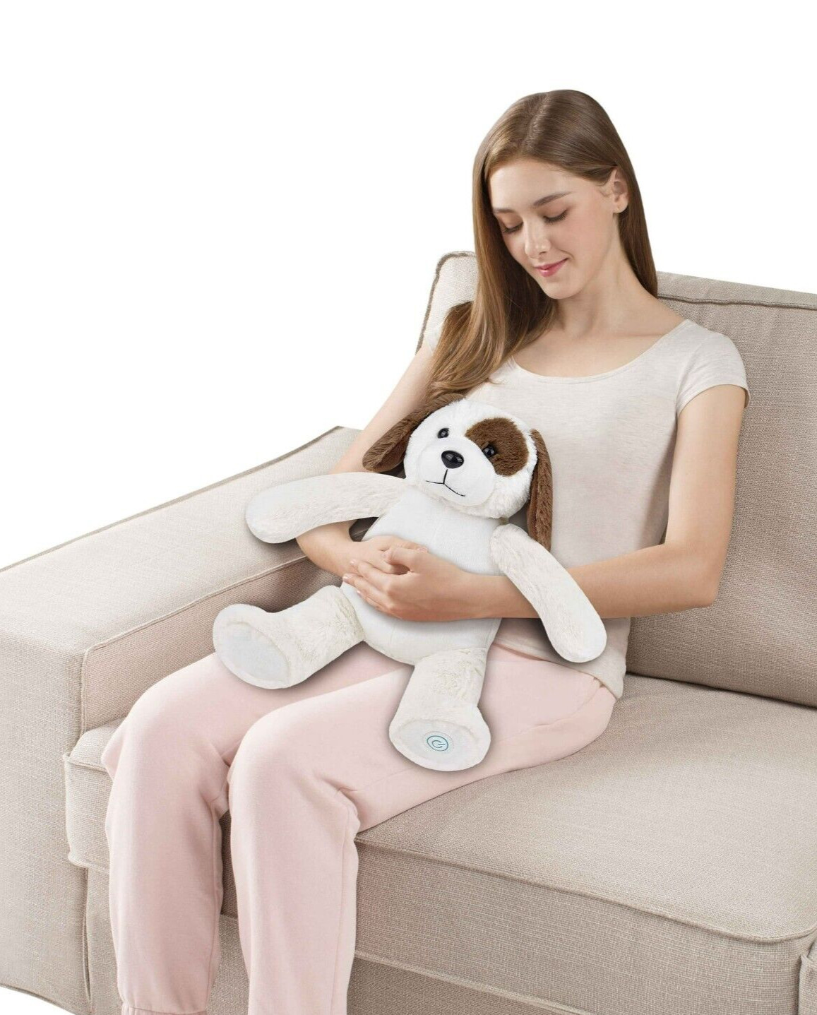 Health Touch Plush Vibrating DOG Huggable Massager with Relaxing Vibration NEW