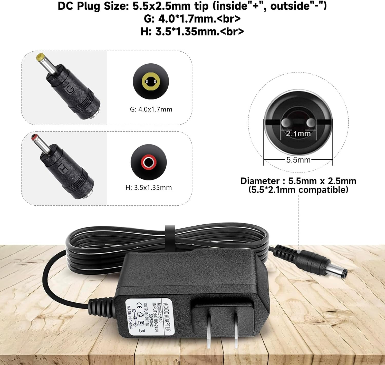 12.6V DC Massage Gun Power Adapter, 0.5A–1A Charger Compatible with Cholas, Tyia