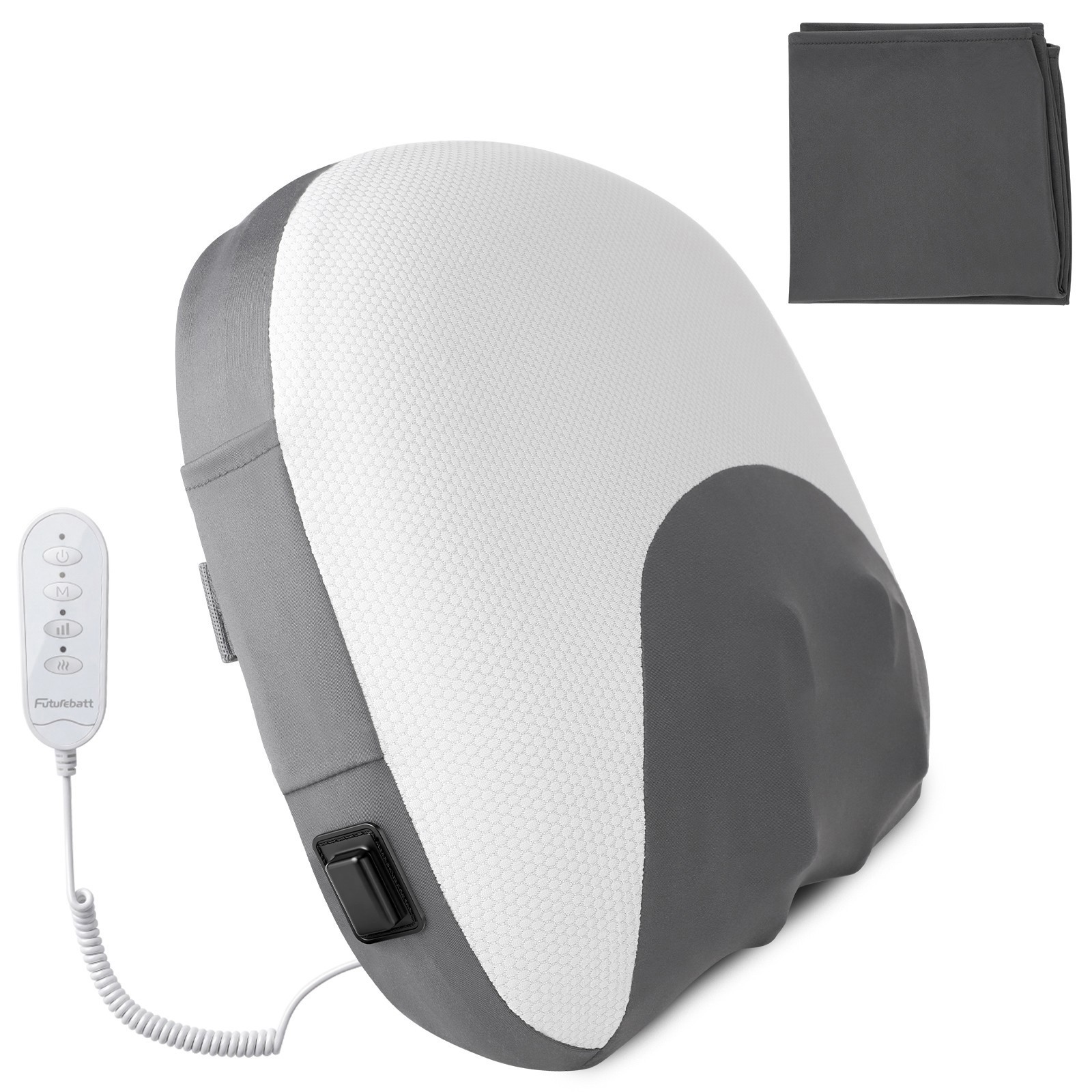 Heated Neck Shoulder Massager Pillow Electric 4D Shiatsu Deep Kneading Pillow US