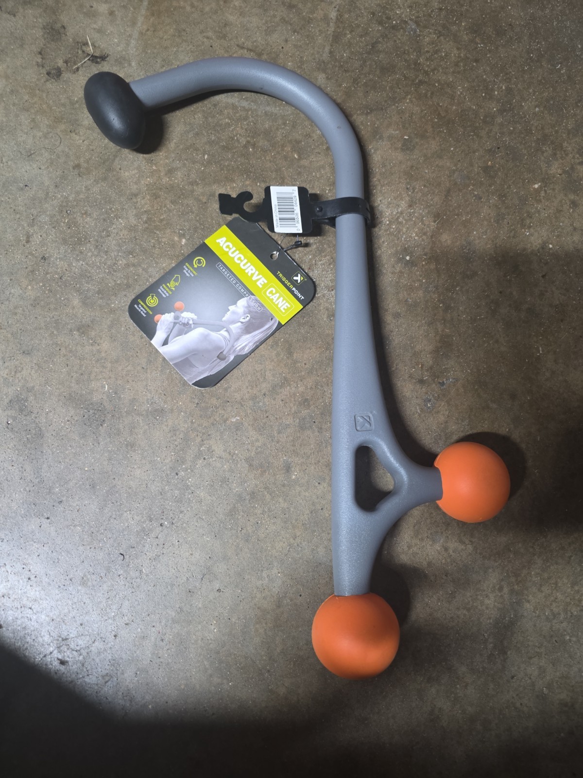TriggerPoint AcuCurve Cane Massager – Gray/Orange