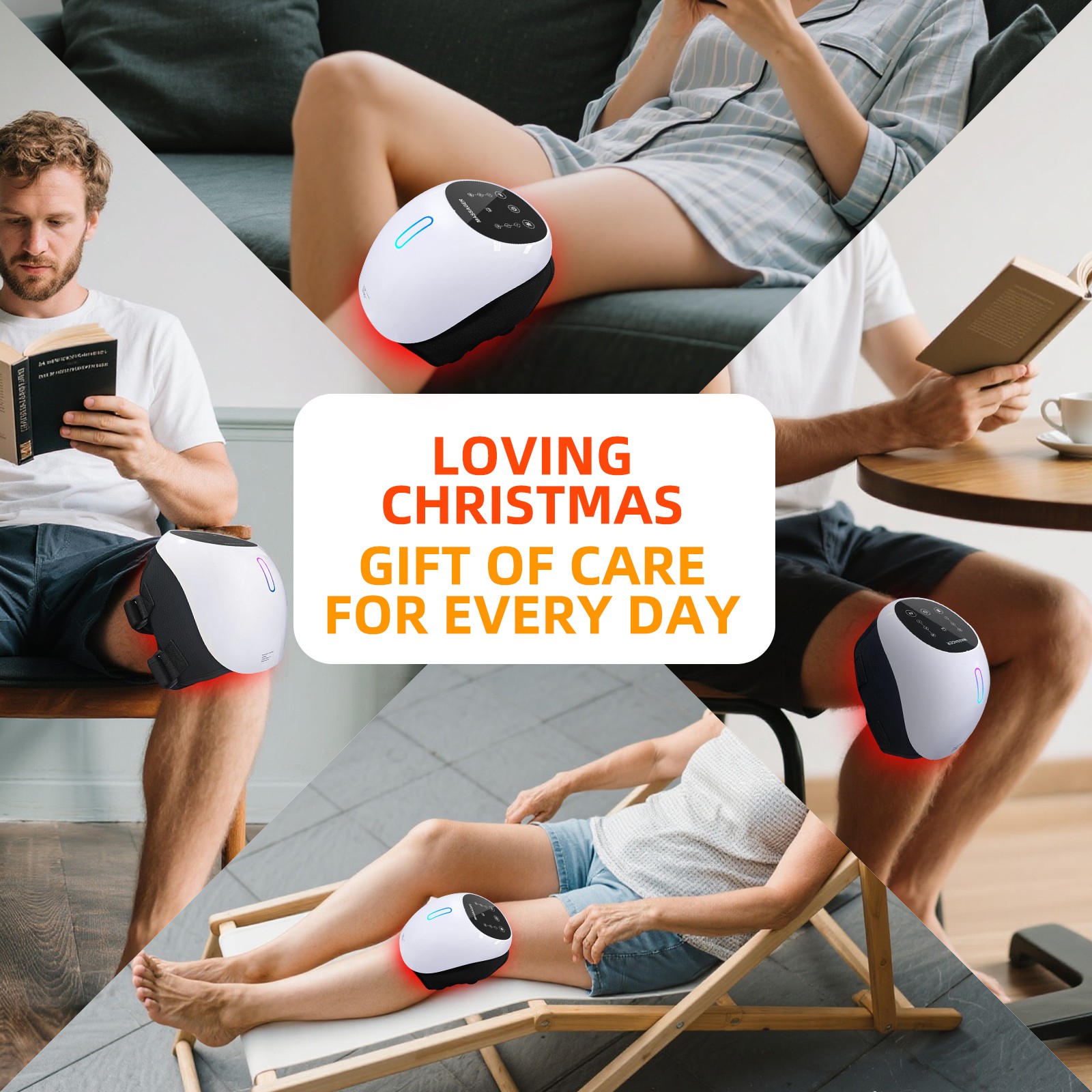 Advanced Knee Massager with Heat and Vibration for Sports Injury Recovery Device
