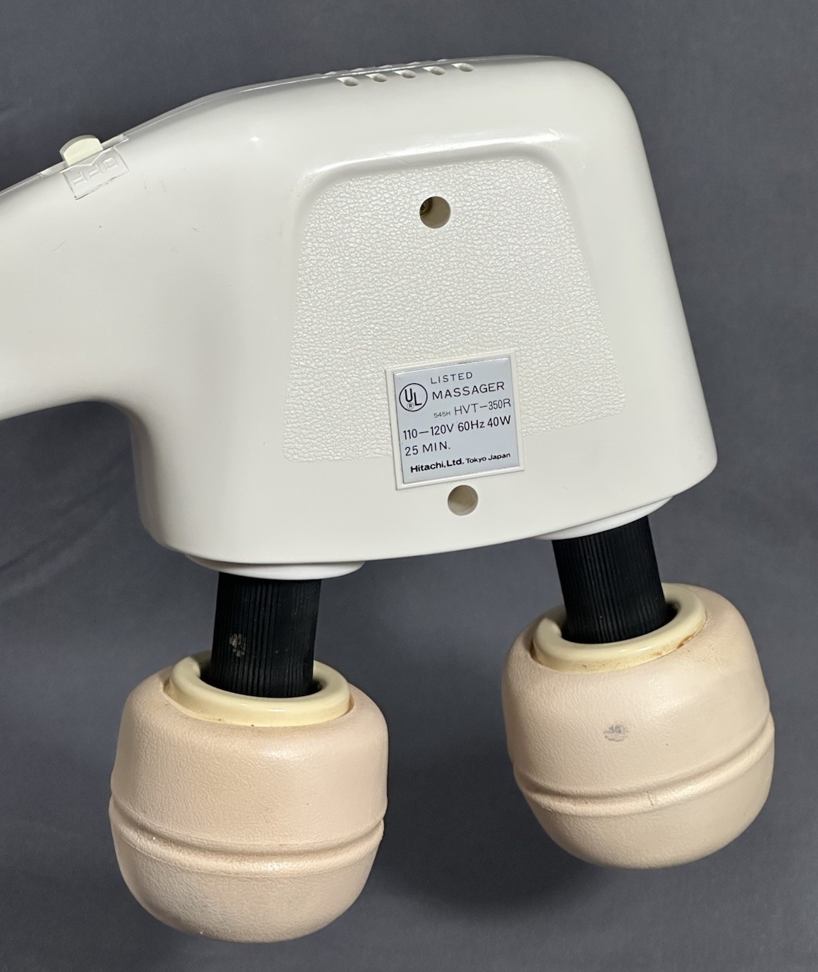 Hitachi HVT-350 Massager Dual Twin Heads Electric 2 Speed Vintage Tested Japan