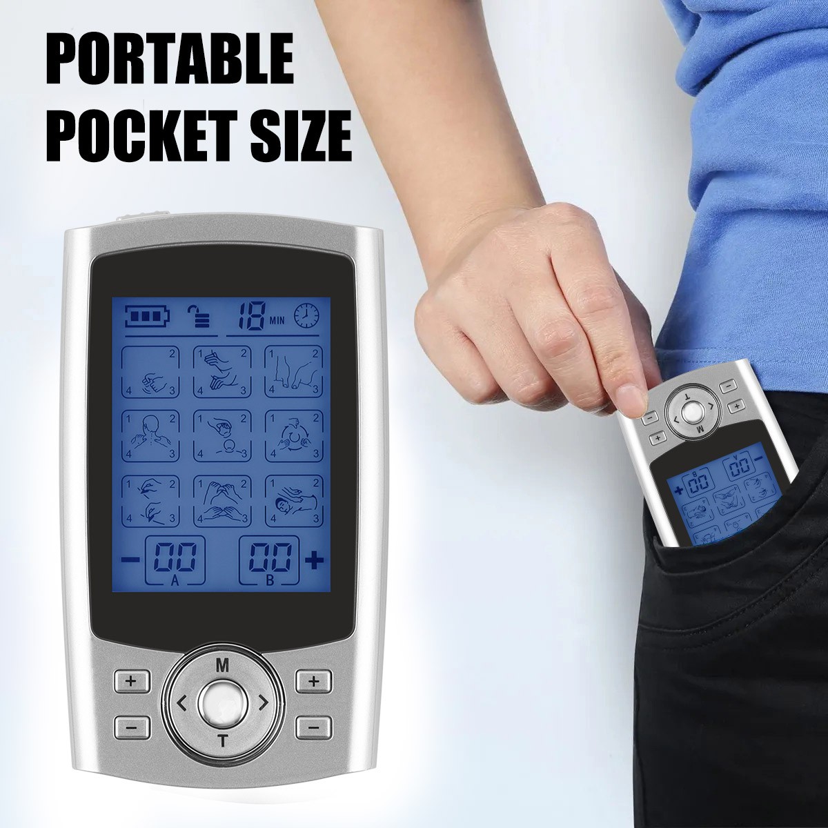 36 Preset Massage Modes 20 Adjustable Intensity Levels LTENS Muscle Stimulator