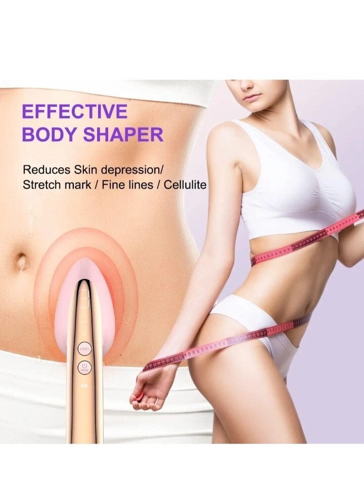 Pink Y Massager Professional Tightening Face and Body Electric Cordless Led