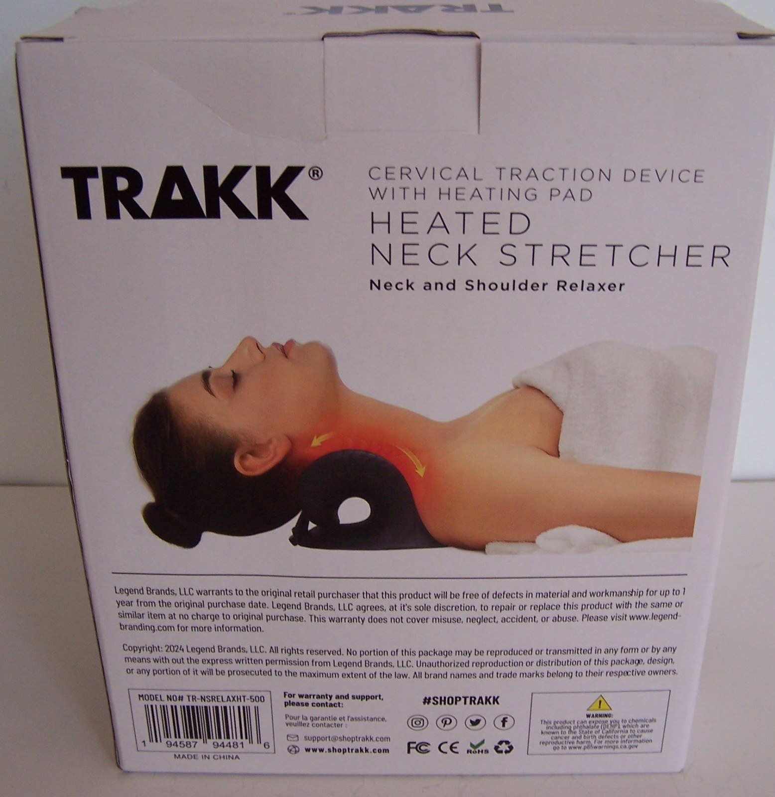 TRAKK Heated Neck Stretcher for Neck & Shoulder Relaxation BLACK