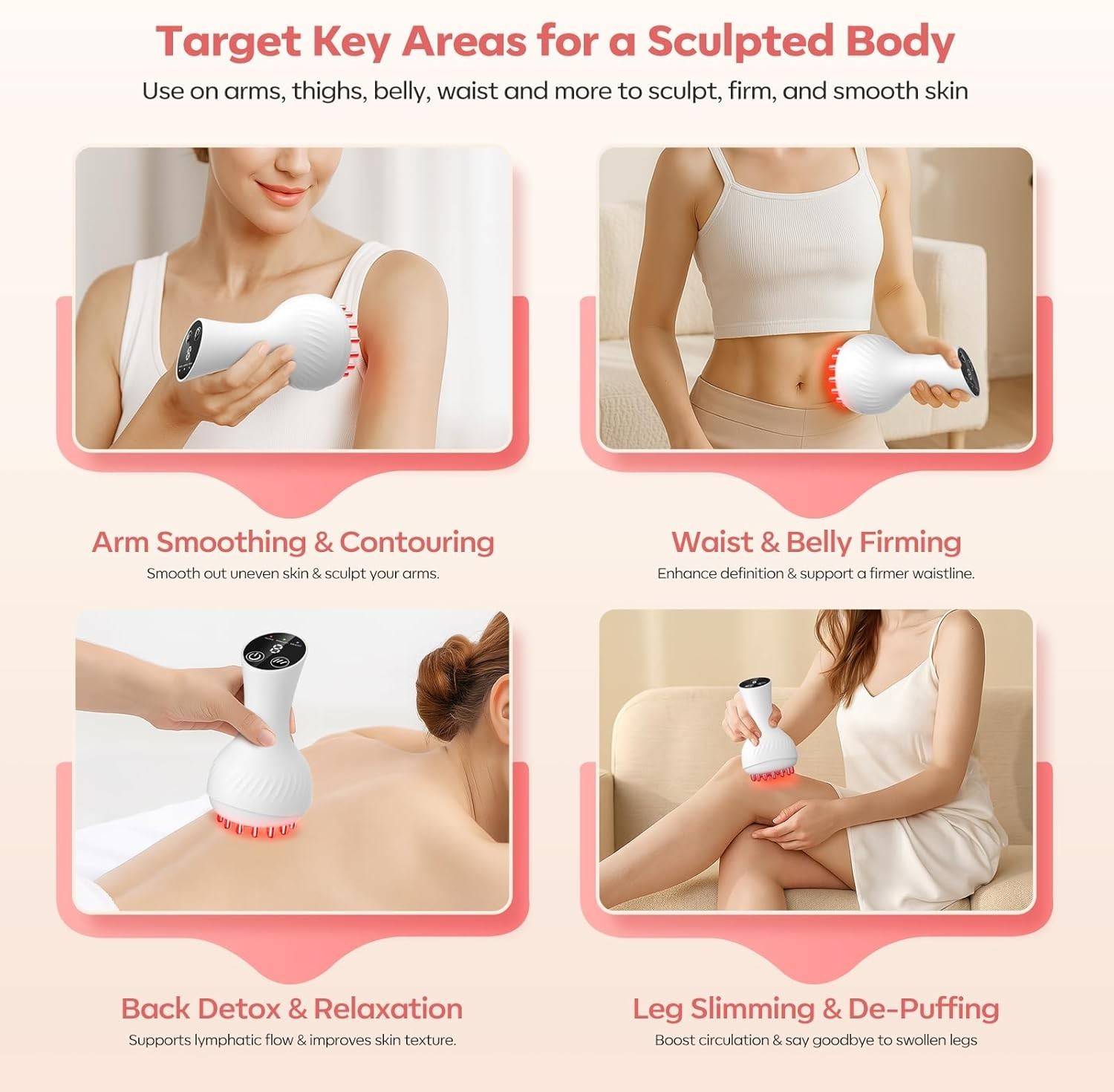Lymphatic Drainage Massager & Anti Cellulite Massage Tool