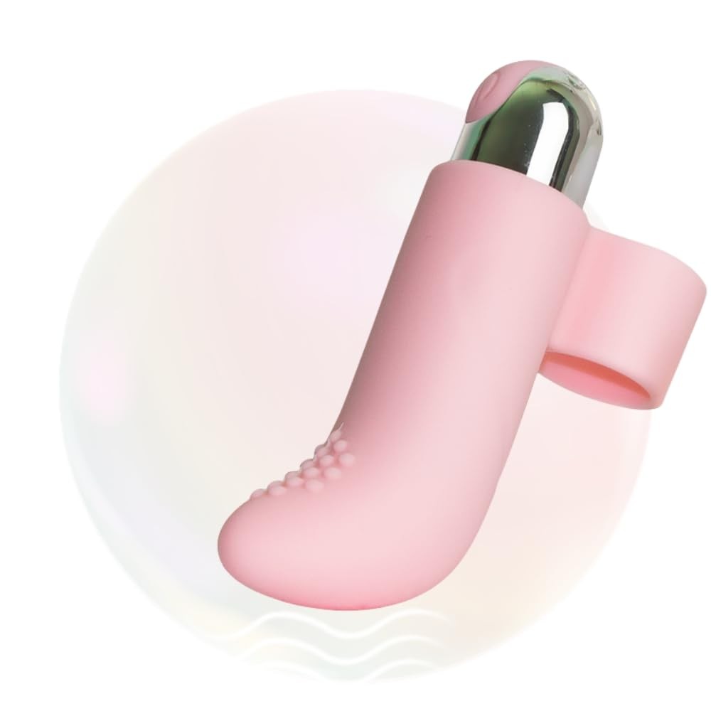 10 Vibrations, Finger Massage, Waterproof USB Rechargeable AJKSHOHA Pink