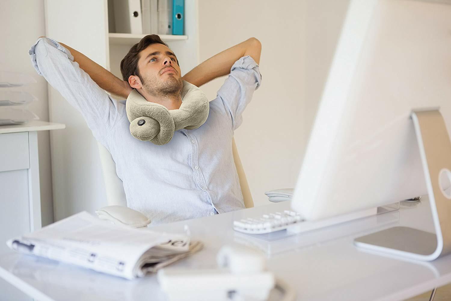 Massaging Neck Vibrating Pillow Relaxation For Home And Office Electric