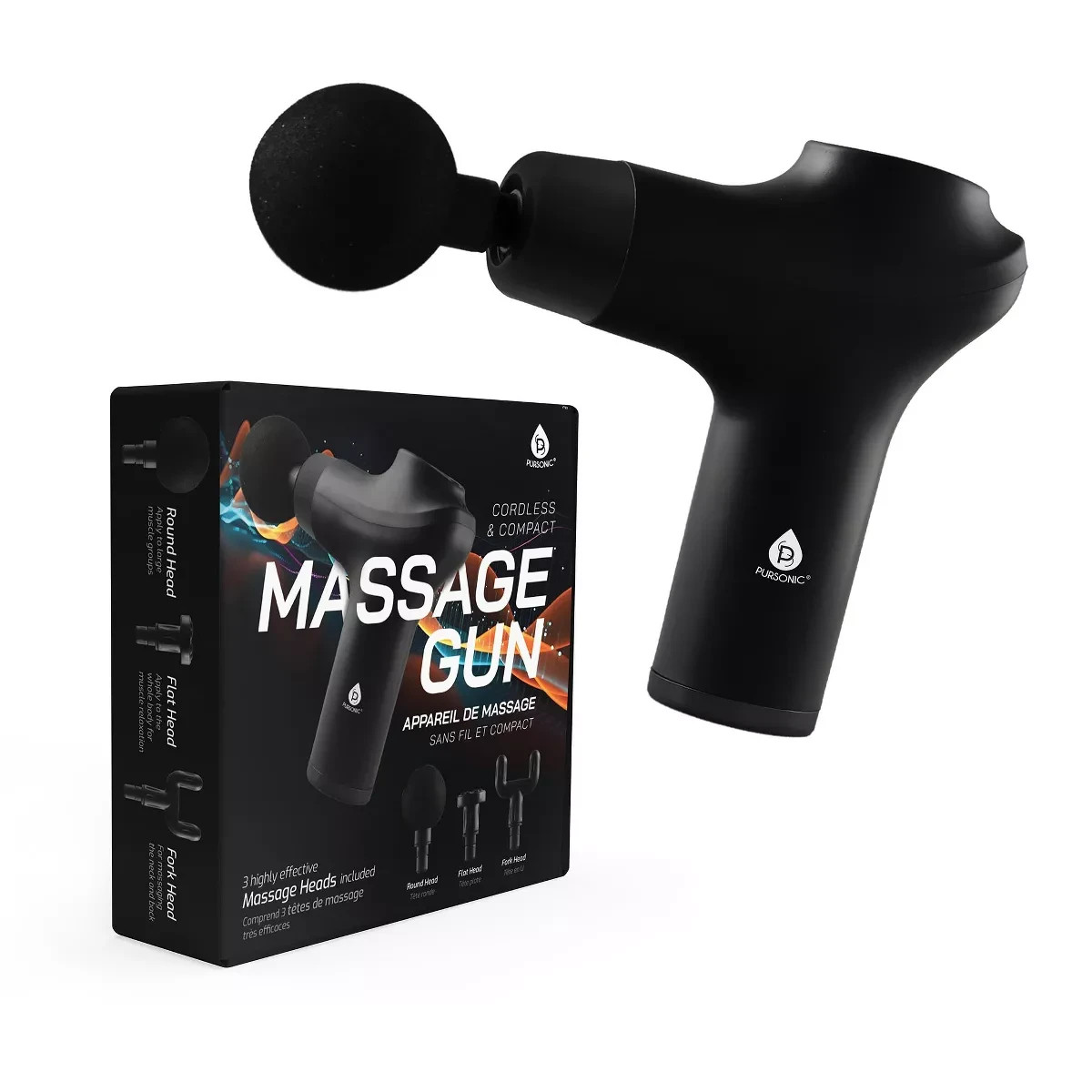 Pursonic MG850 Speed Cordless & Rechargeable Professional Massage Gun Black -NEW