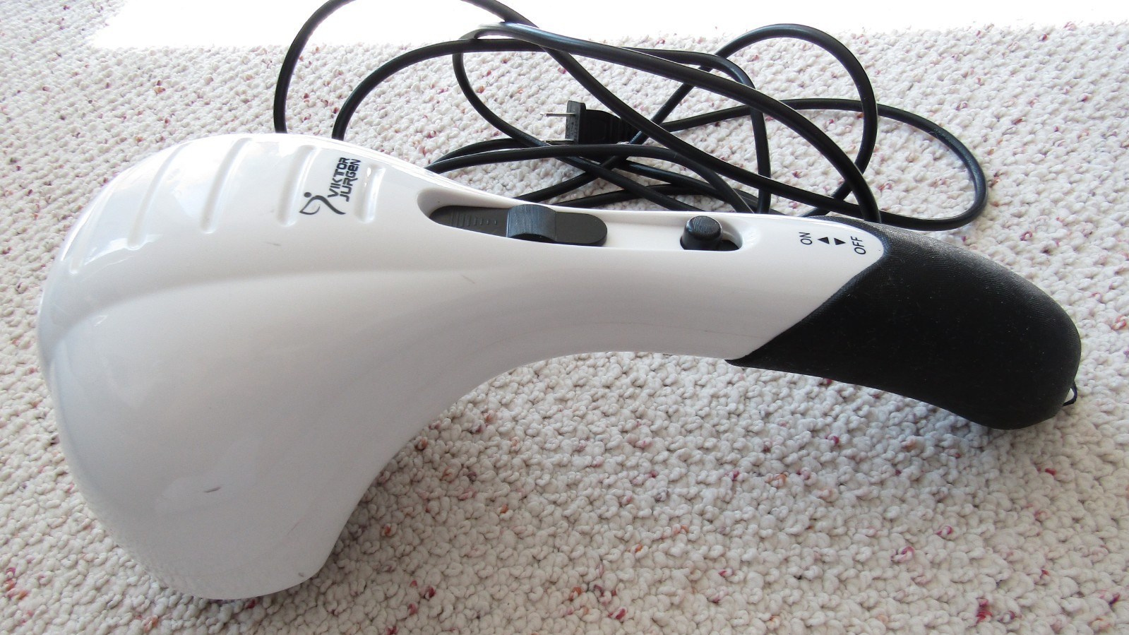 Viktor Jurgen Handheld Percussion Massager Massage Hammer 2 Heads Adjust Speed