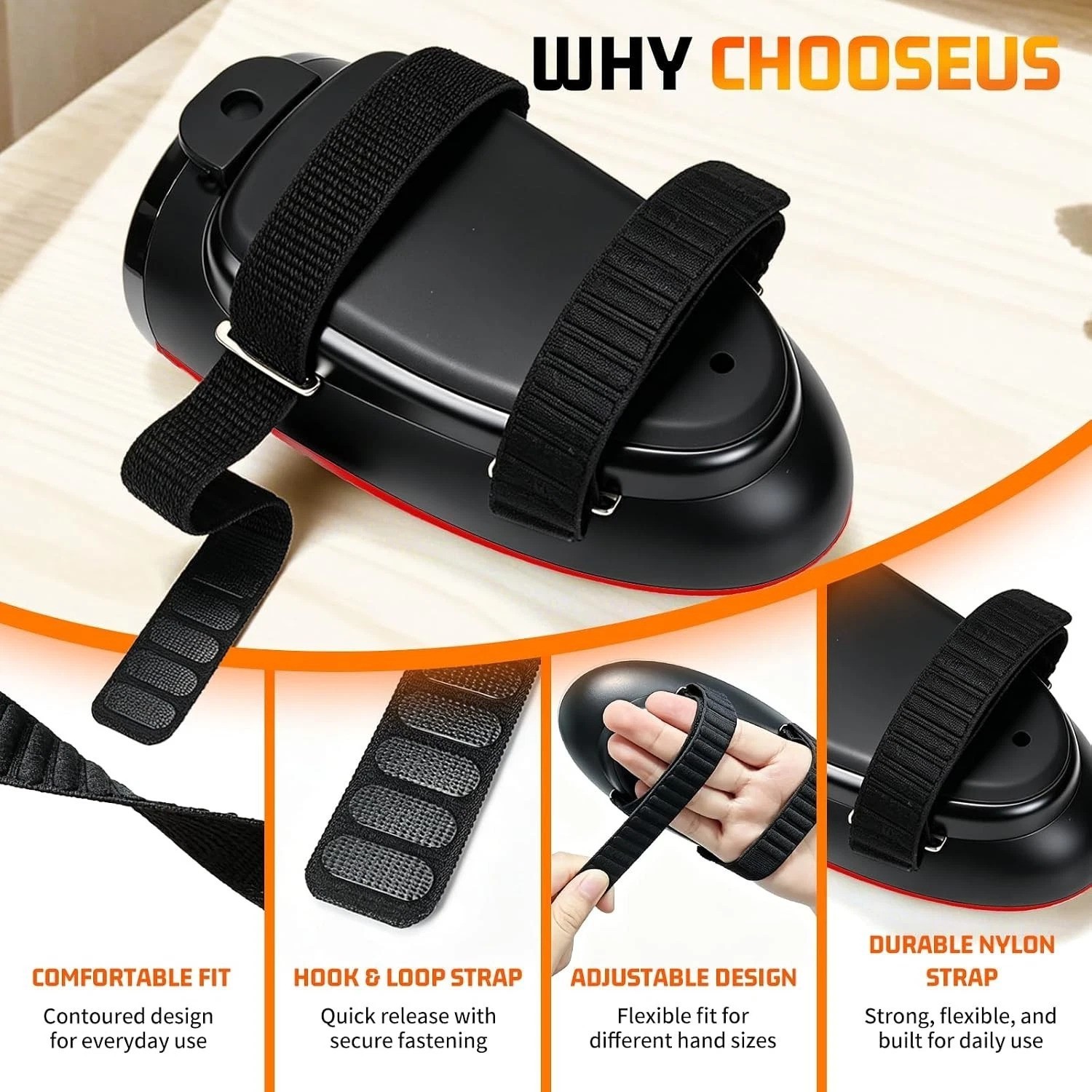 Cordless Professional Barber Handheld Massager – 5 Speeds, Red Relaxation Tool