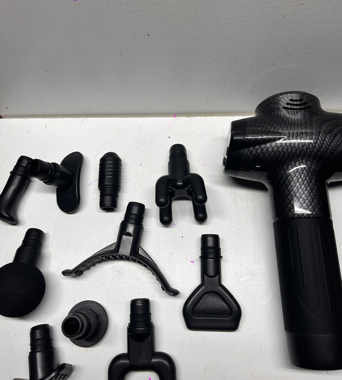 TOLOCO TO-M63 Percussion Massage Gun 8 Heads Rechargeable USB Black Case
