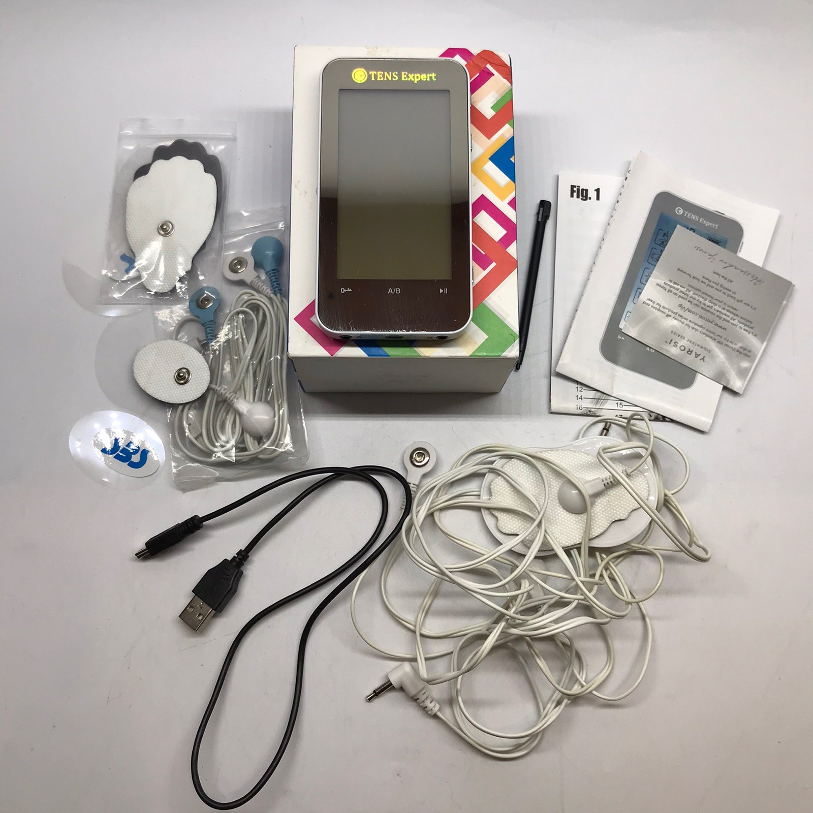 TENS Expert Massager Digital Unit with Accessories Rechargeable