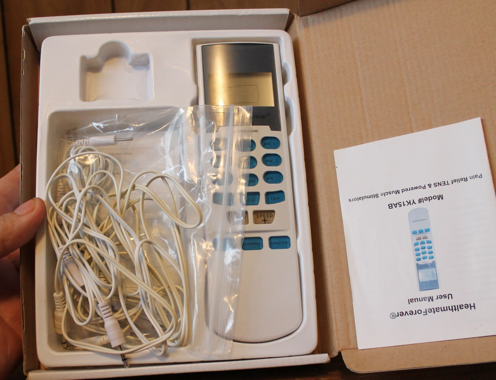 HealthmateForever Electronic Pulse Massager w/Electrode Pads and Wires