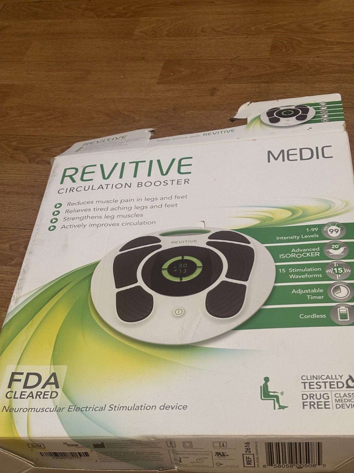 Revitive Medic Circulation Booster 2469MD Device No Power Adapter Read