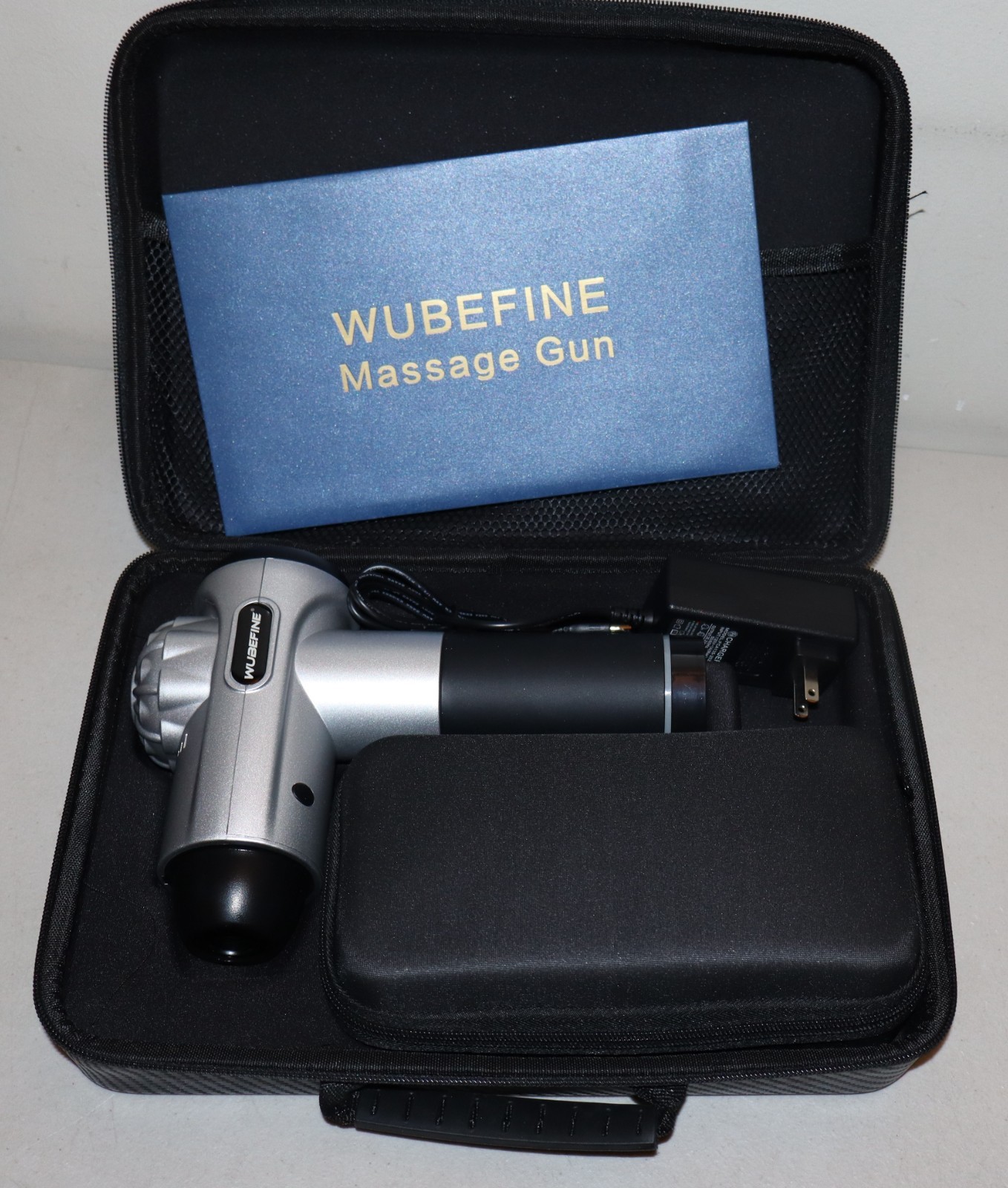 WUBEFINE EM 27 Massage Gun Percussion Deep Tissue 12mm 3200rpm 2500mAh Grip