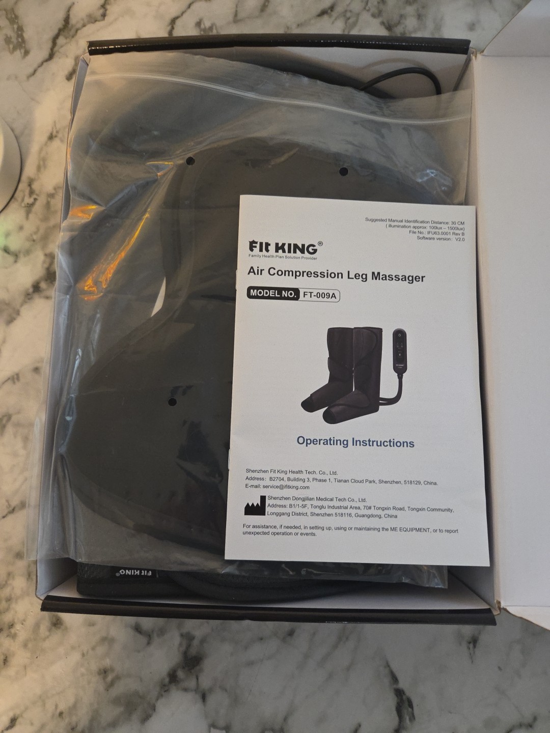 Leg Massager for Circulation & Pain Relief, Air Compression W/ 2 Size Extensions