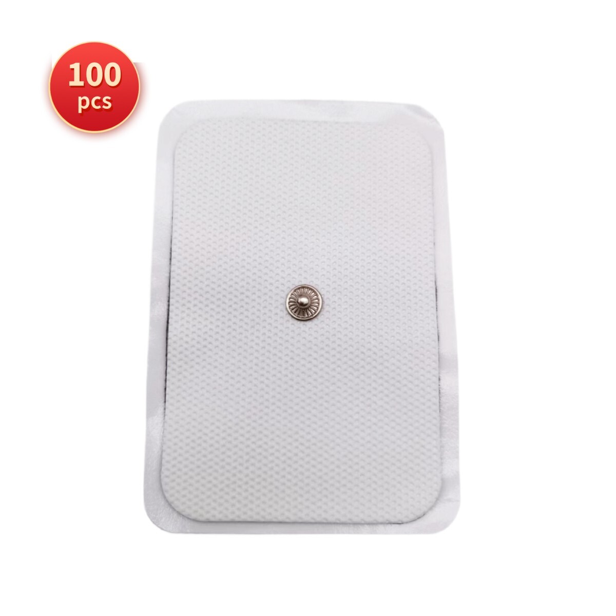 100 pcs Snap Electrode Pads 2.3″x3.5» Replacement fit TENS Unit Pulse Massager