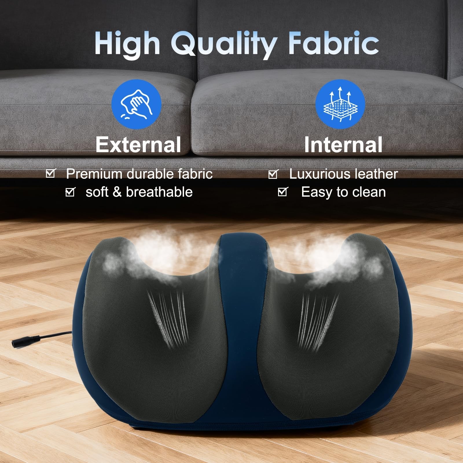 Foot Massager with Heat, Shiatsu Foot and Calf Electric Kneading Massager Mac…