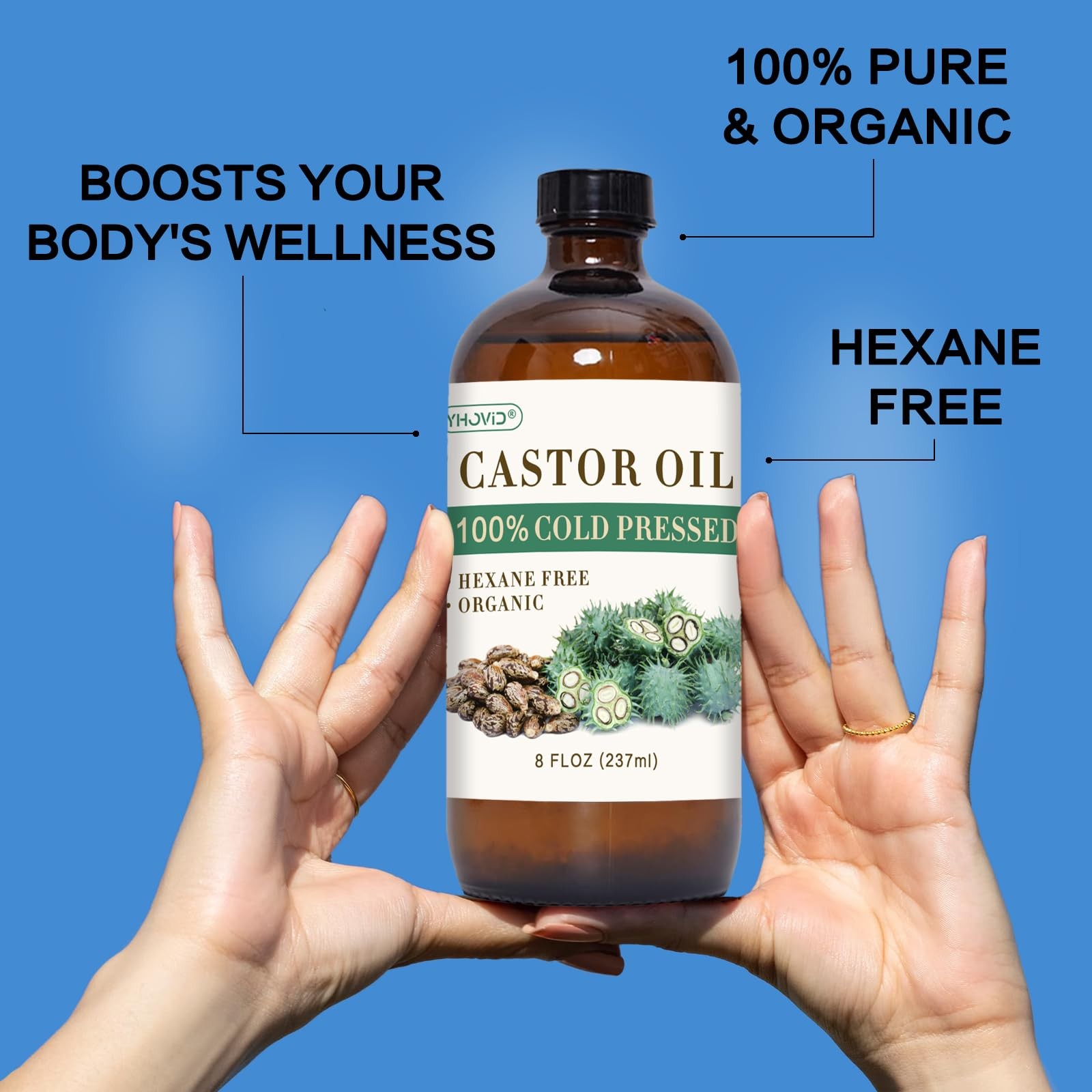 10 Pcs Organic Cotton Castor Oil Pack Wrap Reusable Castor Oil Packs for Sto…
