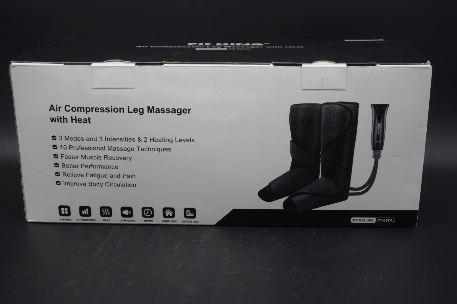 Fit King Air Compression Leg Massager FT-009A Calf Foot Circulation Open Box