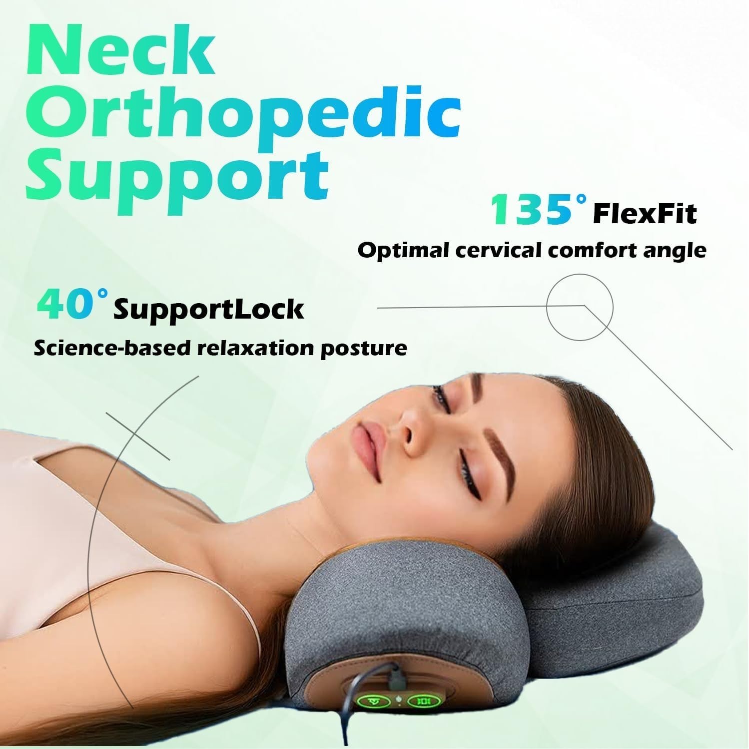 3-In-1 Neck Massager Pillow With Vibration Heating Therapy Airbag Stretching