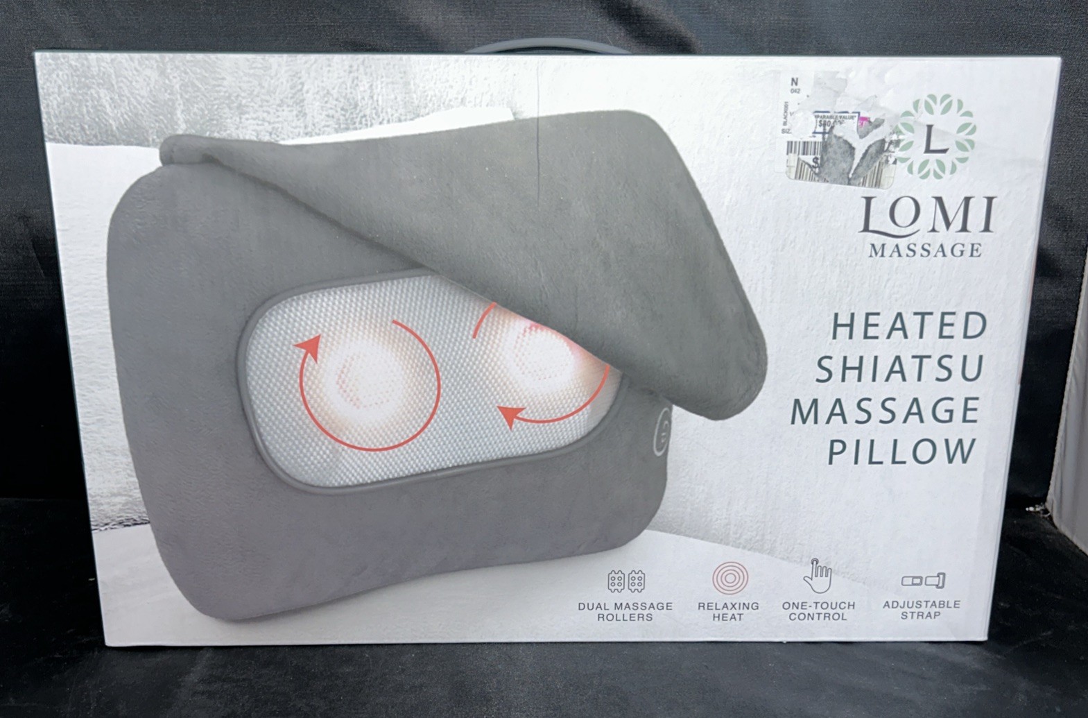 Lomi Massage Heated Shiatsu Massage Pillow Lomk1205Bk
