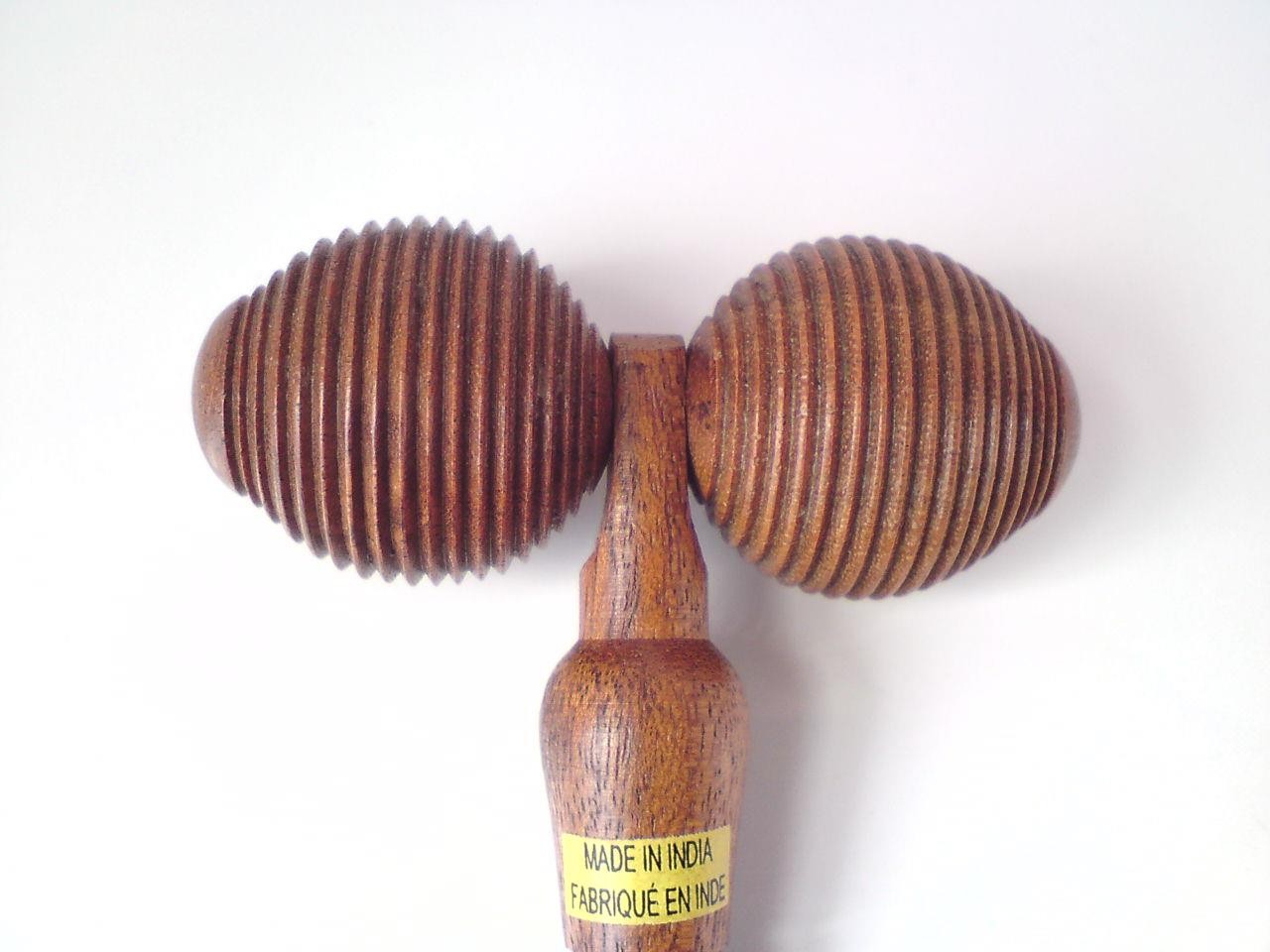 Treen roller Massager – fluted wooden balls – Made in India
