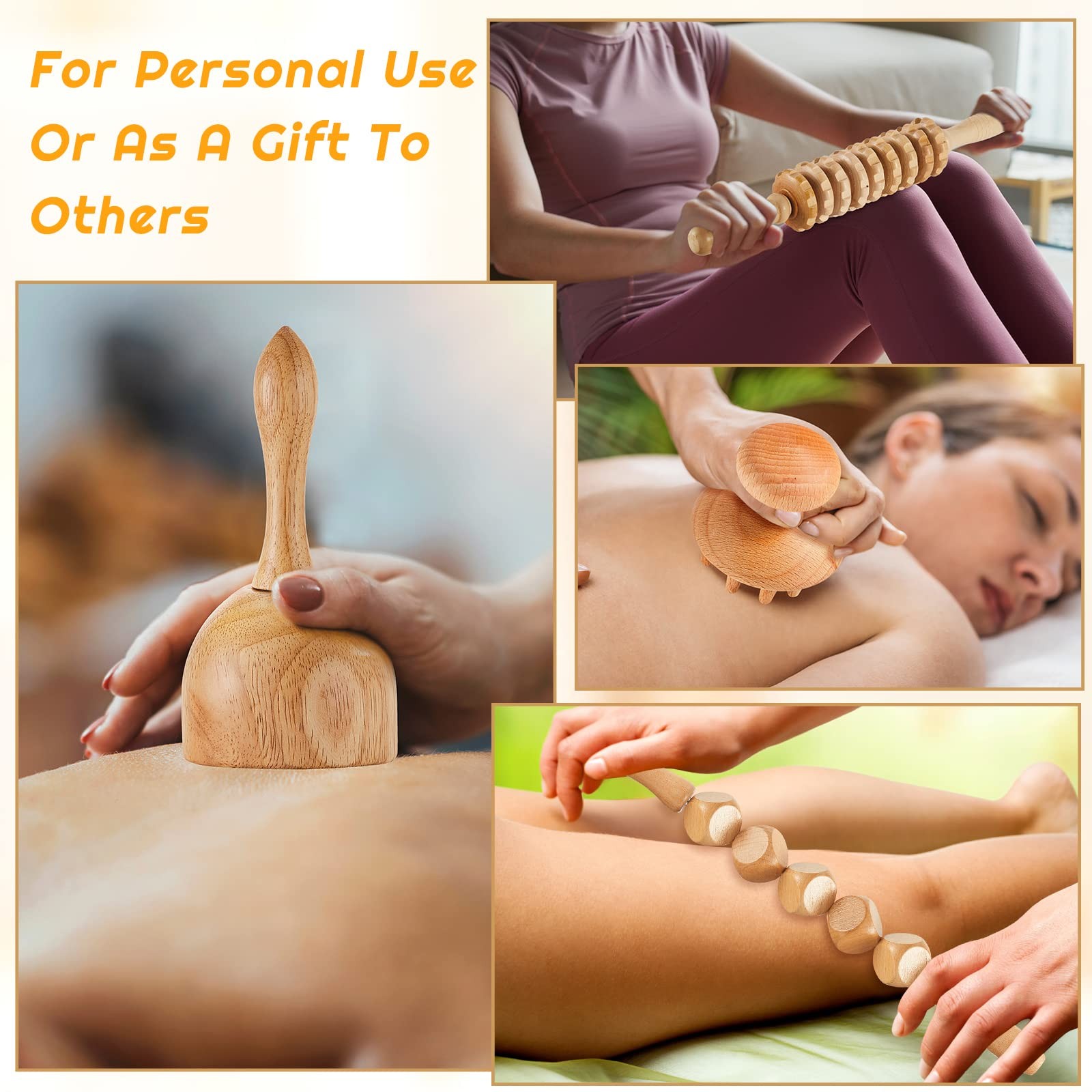 16-in-1 Wood Therapy Massage Tools Set Maderoterapia As Shown in the Pictures