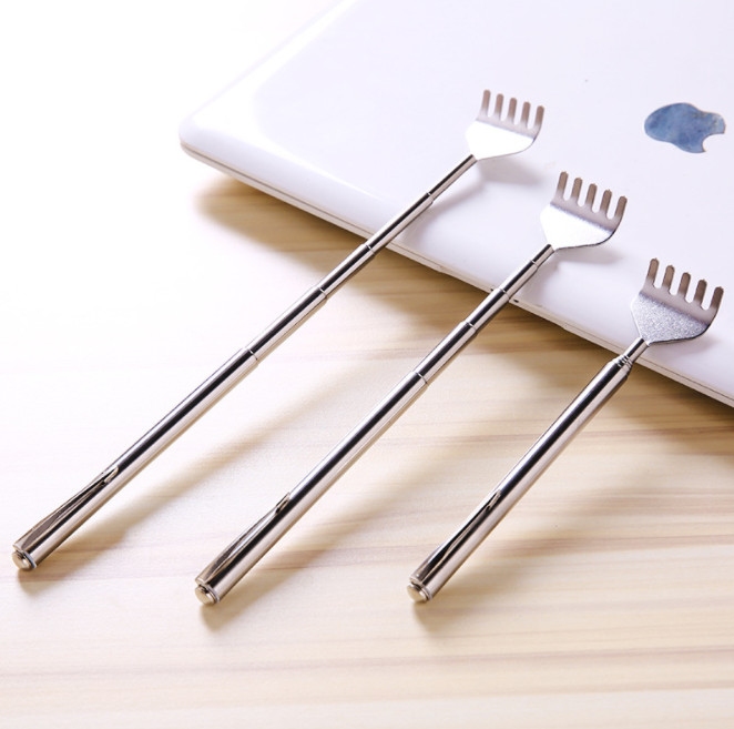 Metal Stainless Steel Back Scratcher Telescopic Extendable Itching Aid Extender