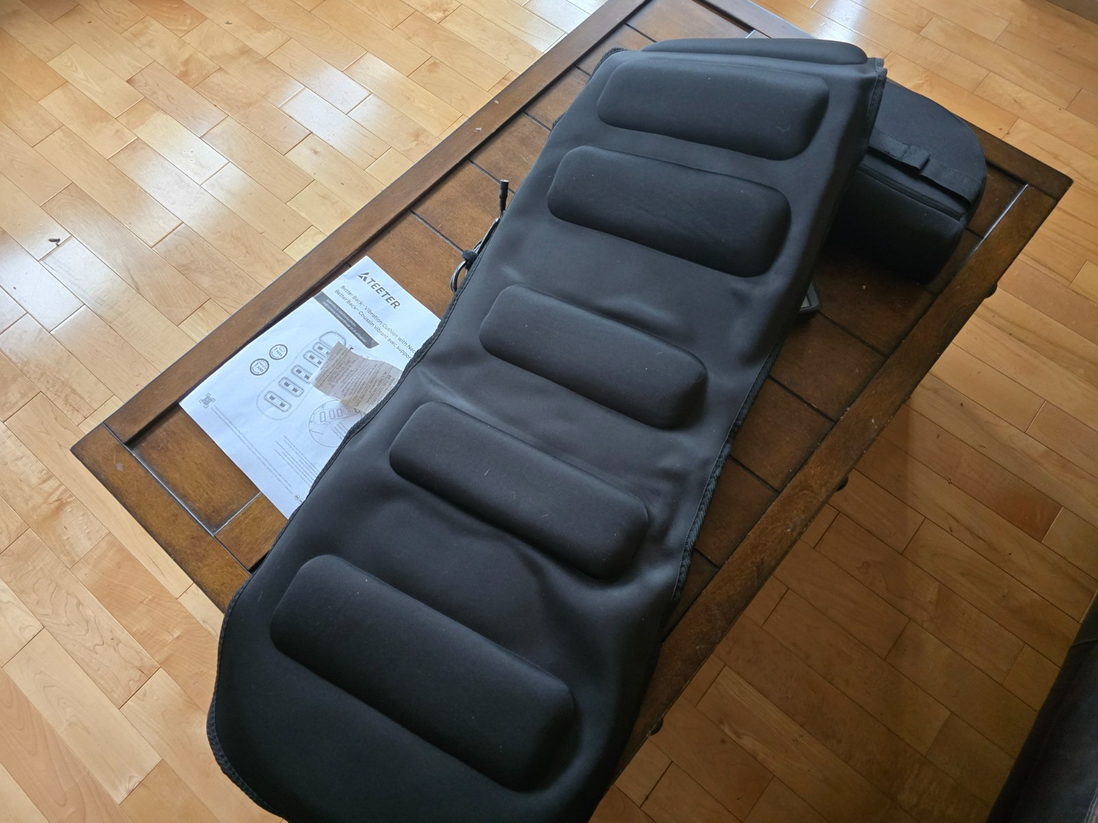 TEETER BETTER Back Vibration Massage Cushion With Neck support